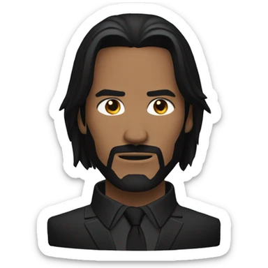 john wick as a black man sticker