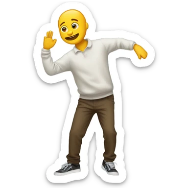Make an emoji of a person doing the dab sticker