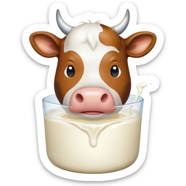 cow in a milk sticker