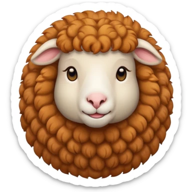 female sheep with gir hair sticker