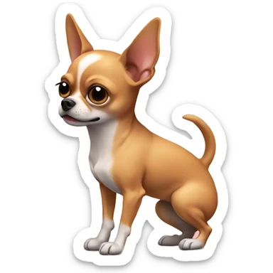 Chihuahua pooping sticker