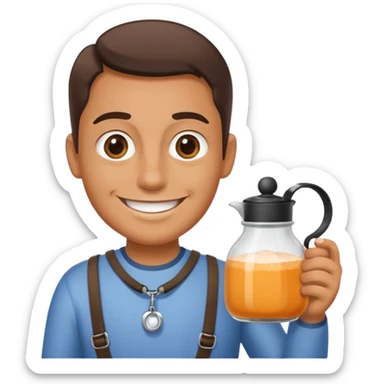 Salt Jug with leash in it hand sticker