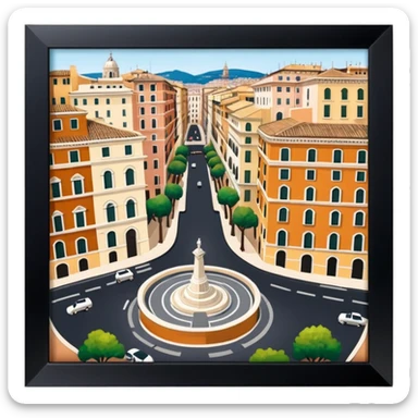 piazza di spagna view from up above
no square style no frame png style 
no squared only building 4k  sticker