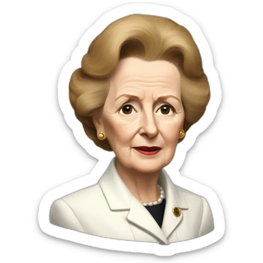 margaret thatcher as a furry sticker