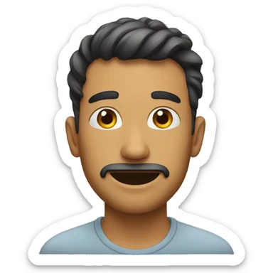 Homme qui imagine un chou sticker