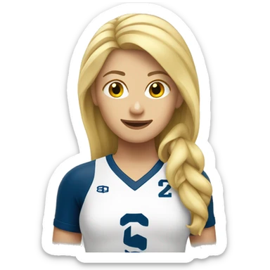blonde volleyball girl sticker