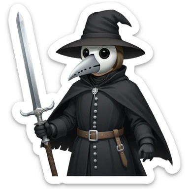 plague dr sword snow sticker
