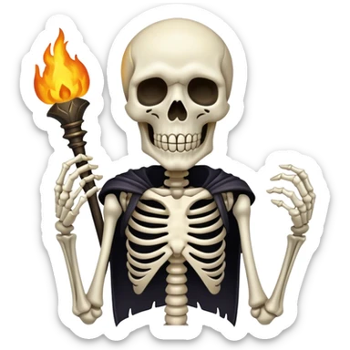 necromancer skeleton sticker