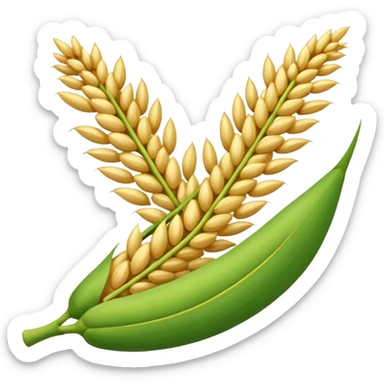 espiga de arroz e mundo sticker