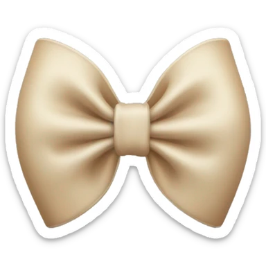 Beige bow sticker