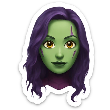 Gamora face sticker