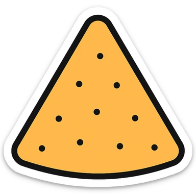 colored tortilla chip icon sticker