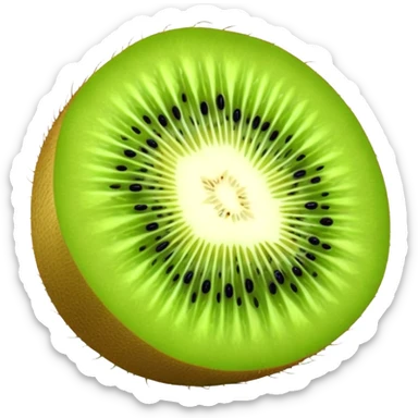sliced kiwi fruit sticker