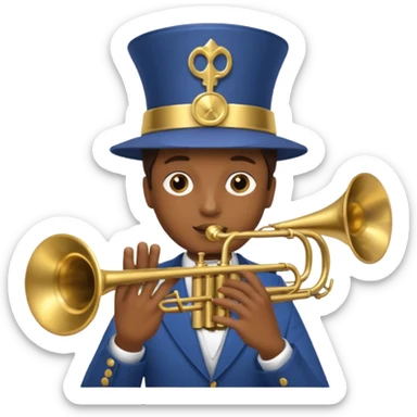 What it would look like if a trumpet and a human had a child sticker