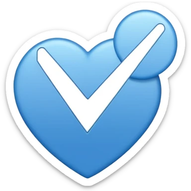 Verificación azul con un chulito blanco  que el emoji s|a sticker