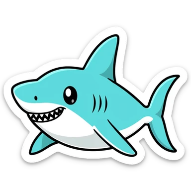 My hat is like a sharks fin sticker