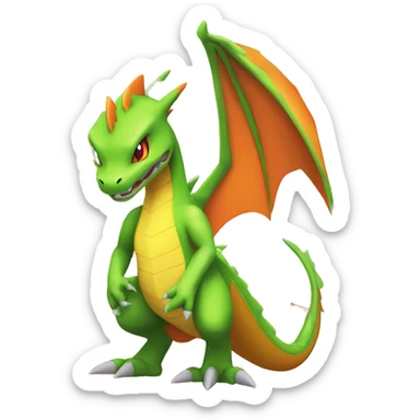 Cool Edgy Fakemon-Pokémon-Flygon-Charizard-Spyro With Full Body Detailed High Quality sticker