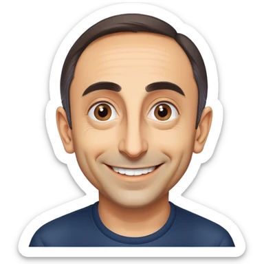 portrait of Eric Zemmour, smiling sticker
