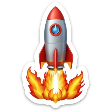 rocket launch sticker