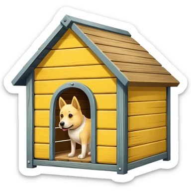 yellow dog kennels sticker