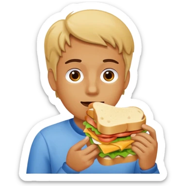 Create a person having lunch. sticker