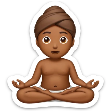meditating poop emoji sticker