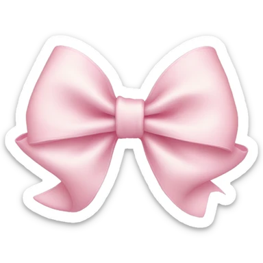 light pink bow  sticker