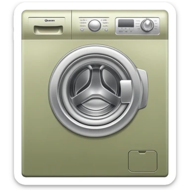 Pale olive Washer machine  sticker