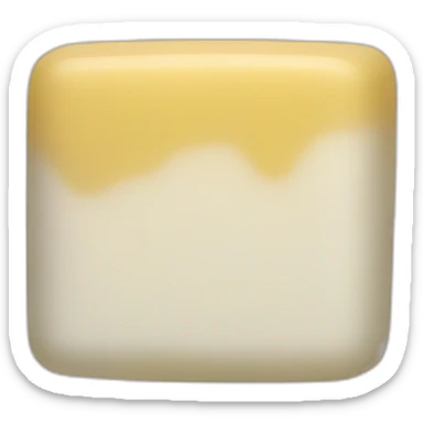 a bar of soap with skim on top sticker