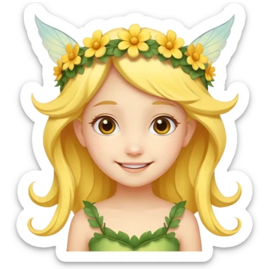 Cute Yellow skin fairy girl sticker