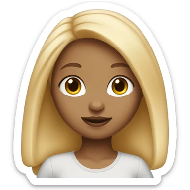 Bunny light skin girl with blond hair sticker