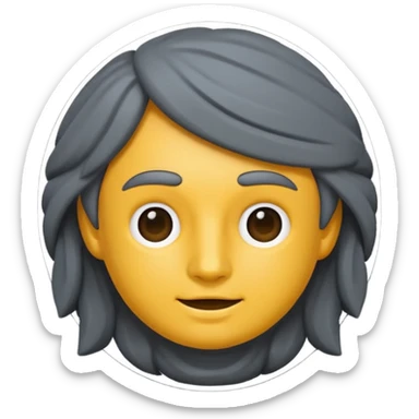 Single dark-gray Roman sanpietrino emoji, minimal and rounded sticker