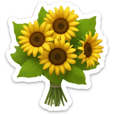 Sunflower bouquet sticker
