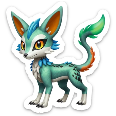 Meloetta-Vernid-Trico-Sergal-Protogen-Primagen-Pokémon-Fakémon-creature sticker