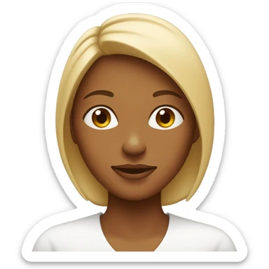 White on Carmel skin woman’s face sticker