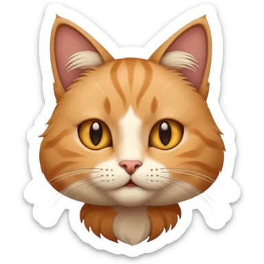 realistic cat from a side angle sticker