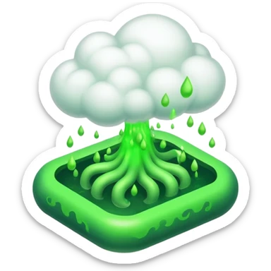 poisonous gas, isometric sticker