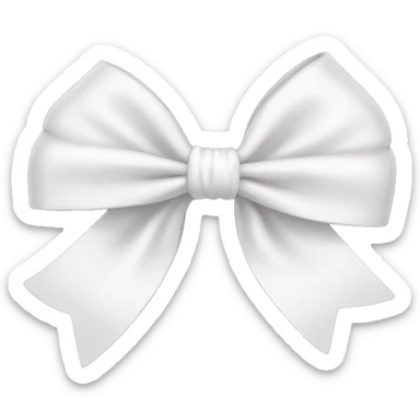 White bow sticker