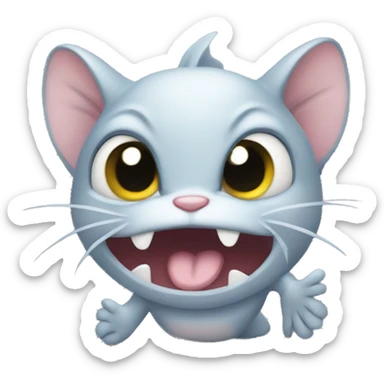 A baby catfish adorably angry sticker