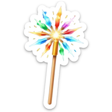 sparkler on a stick sticker