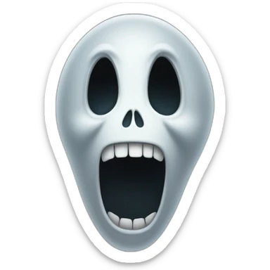 Ghost face scream sticker