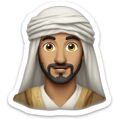 an arab man from 1700 sticker