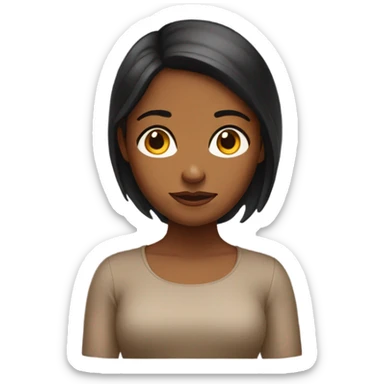 Brown girl shrugging her shoulders  sticker