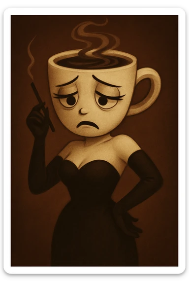 Edit the character in the reference image to have a sad expression while keeping the original style, outfit, and colors exactly as in the reference image. sticker