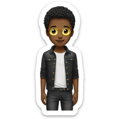 Give a emoji of stylish boy sticker