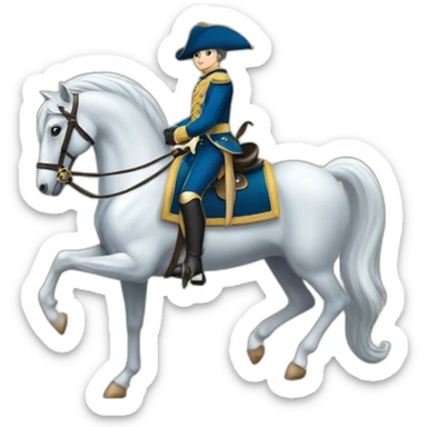 Dauphin sur cheval sticker