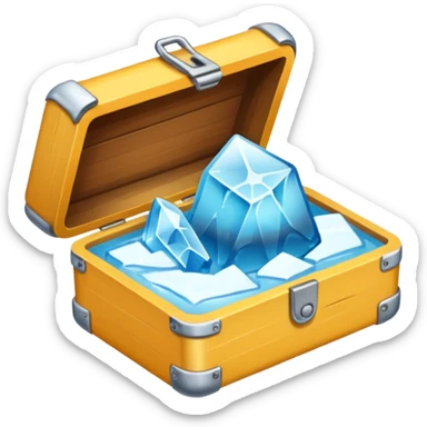 a pin box which break ice sticker