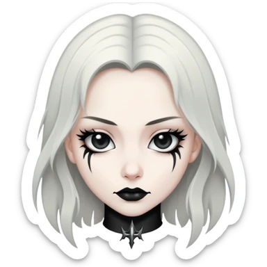 Alina in black metal logo style sticker