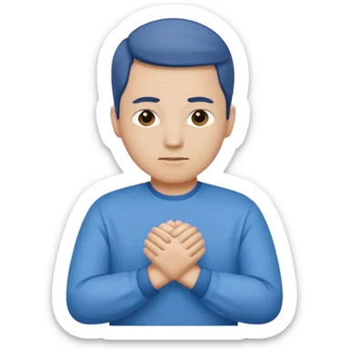 stand and wait with folded hands sticker