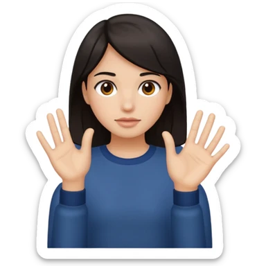 persona negando con la mano  sticker